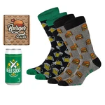 Apollo Socken FAST FOOD Grau/Schwarz/Dunkelgrün/Grün