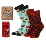 Apollo Socken FAST FOOD Schwarz/Rot/Lila/Braun Apollo Socken FAST FOOD Schwarz/Rot/Lila/Braun