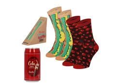 Apollo Socken FAST FOOD Gelb/Mischfarben/Lila/Rot/Orange/Braun