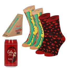 Socken FAST FOOD in origineller Verpackung in Gre 41/46 originell verpackt, Doppelpack Socken-Men, Geburtstag, Vatertag