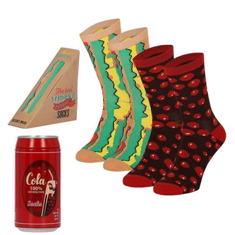 Apollo Socken FAST FOOD Gelb/Mischfarben/Lila/Rot/Orange/Braun