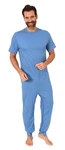 Normann Care Pyjama Herren Pflegeoverall Blau/Hellblau/Pastell