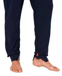 Normann Care Pyjama Pflegeoverall Herren Dunkelblau/Blau
