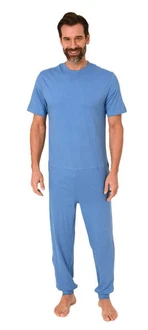 Normann Care Pyjama Herren Pflegeoverall mit Rücken Reißverschluss Blau/Hellblau Normann Care Pyjama Herren Pflegeoverall mit Rücken Reißverschluss Blau/Hellblau