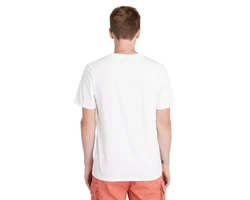Timberland T-Shirt STACK LOGO Kurzarm Tee Weiß/Creme