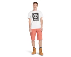 Timberland T-Shirt STACK LOGO Kurzarm Tee Weiß/Creme
