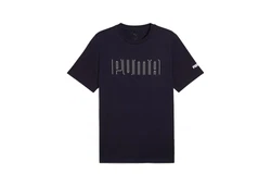 PUMA T-Shirt SPORT GRAPHIC TEE Dunkelblau/Braun