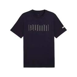 PUMA T-Shirt SPORT GRAPHIC TEE Dunkelblau/Braun