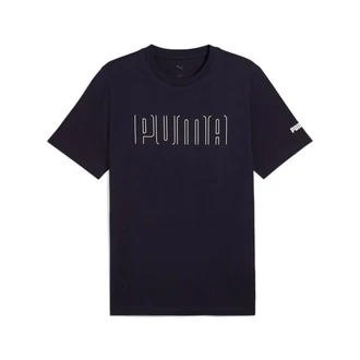 PUMA T-Shirt SPORT GRAPHIC TEE Dunkelblau/Braun
