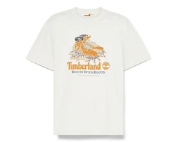 Timberland T-Shirt Weiß/Gelb/Orange