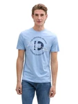 TOM TAILOR Denim T-Shirt mit Frontprint Blau/Hellblau