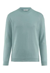 Hessnatur Strickpullover Bio-Baumwolle Hellblau/Türkis/Grün/Blau