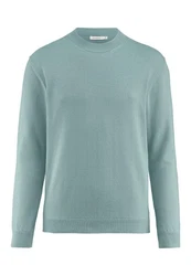Hessnatur Strickpullover Bio-Baumwolle Hellblau/Türkis/Grün/Blau