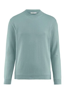 Hessnatur Strickpullover Bio-Baumwolle Hellblau/Türkis/Grün/Blau