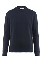 Hessnatur Strickpullover Bio-Baumwolle Dunkelblau