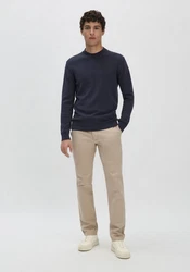 Hessnatur Strickpullover Bio-Baumwolle Dunkelblau