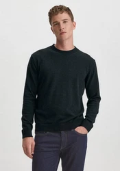 Hessnatur Strickpullover Bio-Baumwolle Schwarz/Dunkelblau/Dunkelgrau/Dunkelgrün