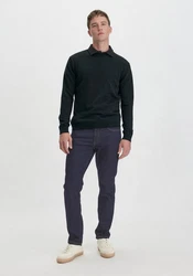 Hessnatur Strickpullover Bio-Baumwolle Schwarz/Dunkelblau/Dunkelgrau/Dunkelgrün