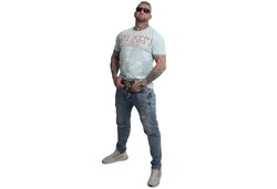 YAKUZA T-Shirt Bark Weiß/Grau/Rot/Dunkelrot/Blau/Hellblau
