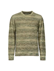 NO EXCESS Strickpullover Crewneck Jacquard Dunkelgrün