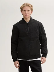 TOM TAILOR Denim Winterjacke Bomberjacke Schwarz/Dunkelgrau