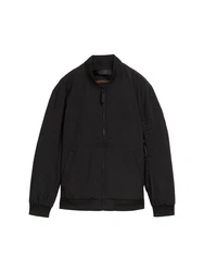 TOM TAILOR Denim Winterjacke Bomberjacke Schwarz/Dunkelgrau