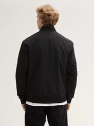 TOM TAILOR Denim Winterjacke Bomberjacke Schwarz/Dunkelgrau