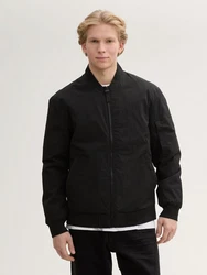 TOM TAILOR Denim Winterjacke Bomberjacke Schwarz/Dunkelgrau