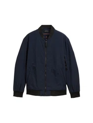 TOM TAILOR Denim Winterjacke Bomberjacke Dunkelblau/Hellblau/Blau