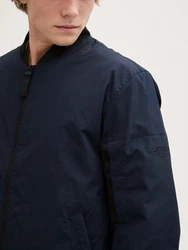 TOM TAILOR Denim Winterjacke Bomberjacke Dunkelblau/Hellblau/Blau