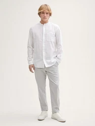 TOM TAILOR Denim Chinohose Regular Fit Grau/Weiß/Hellgrau/Khaki