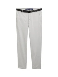 TOM TAILOR Denim Chinohose Regular Fit Grau/Weiß/Hellgrau/Khaki