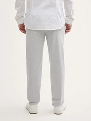 TOM TAILOR Denim Chinohose Regular Fit Grau/Weiß/Hellgrau/Khaki
