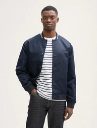 Winterjacke College Bomberjacke mit Logo-Stickerei