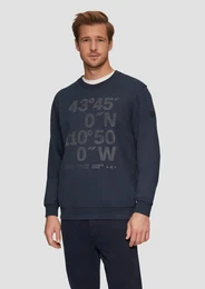 Sweatshirt Sweatshirt (1-tlg) Rundhals, Langarm, Logo, Rippbndchen