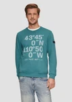 s.Oliver Sweatshirt mit Flock-Print Applikation Grün/Türkis