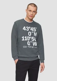 Sweatshirt Sweatshirt (1-tlg) Rundhals, Langarm, Logo, Rippbndchen