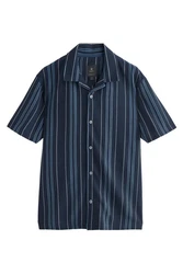 Next Kurzarmhemd Jersey-Hemd Blau/Dunkelblau/Hellblau
