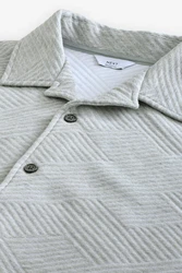 Next Kurzarmhemd Jersey-Hemd Grau/Hellgrau