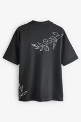 Next Kurzarmhemd Jersey-Hemd Schwarz/Dunkelgrau/Grau/Lila