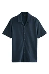 Next Kurzarmhemd Jersey-Hemd Blau/Dunkelblau