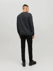 Jack & Jones Strickpullover JJEBASIC KNIT CREW NECK Dunkelgrau/Grau/Dunkelblau