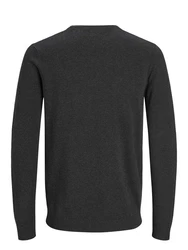 Jack & Jones Strickpullover JJEBASIC KNIT CREW NECK Dunkelgrau/Grau/Dunkelblau