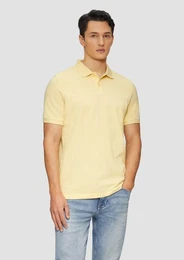 Kurzarmshirt Poloshirt aus Baumwollpiqu Logo
