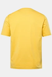 Men Plus T-Shirt Halbarm Brustprint Gelb/Gold