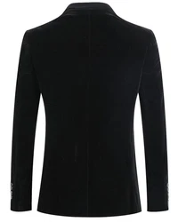 Allthemen Smokingsakko Herren Sakko Smokingjacke Regular Fit Schwarz/Braun
