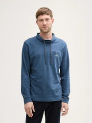 TOM TAILOR Langarmshirt mit Brusttasche Blau/Hellblau/Dunkelblau/Grau
