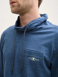 TOM TAILOR Langarmshirt mit Brusttasche Blau/Hellblau/Dunkelblau/Grau