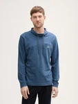 TOM TAILOR Langarmshirt mit Brusttasche Blau/Hellblau/Dunkelblau/Grau