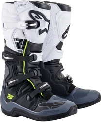 Alpinestars Tech 5 Motocross Stiefel Weiß/Grün/Hellblau/Grau